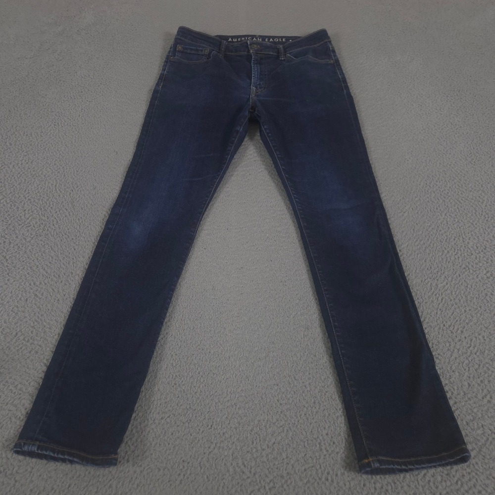 American Eagle Jeans Mens 33x32 Dark Wash Slim Airflex+ Stretch Denim Leg Casual